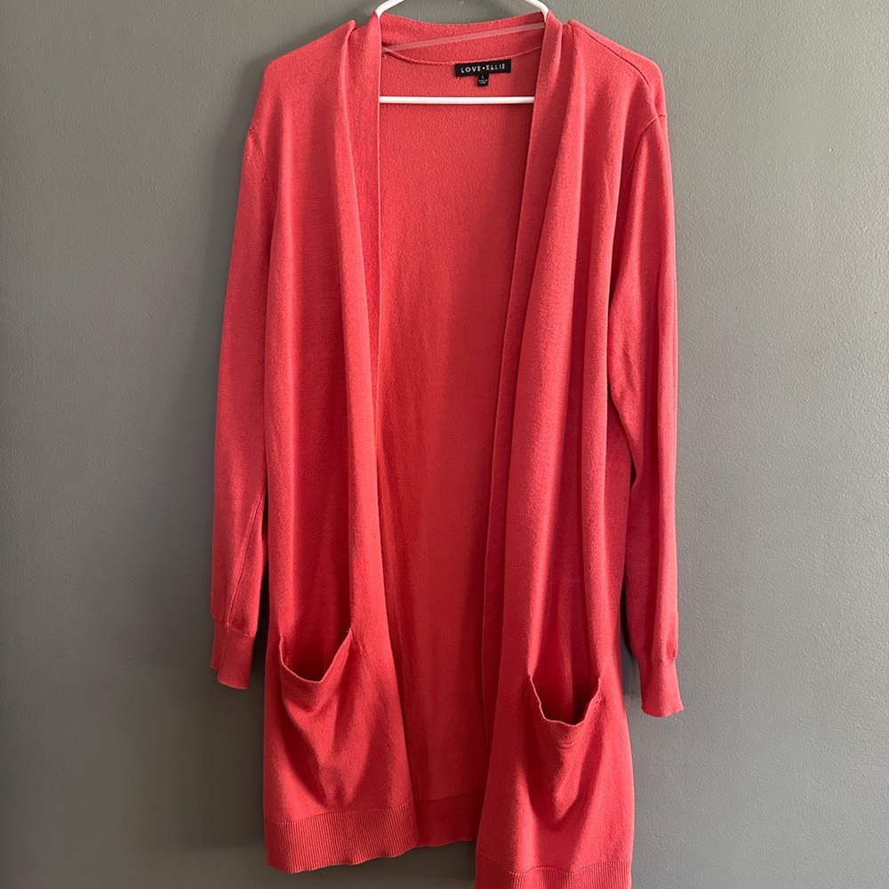 Love Ellie Coral Cardigan